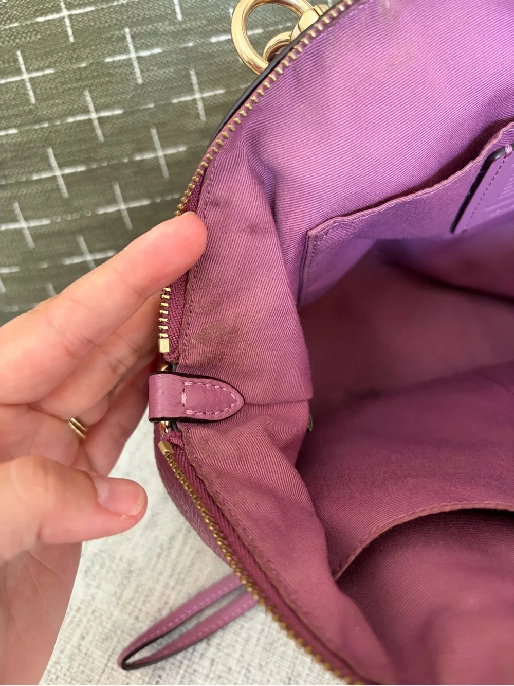 Coach pebbled leather